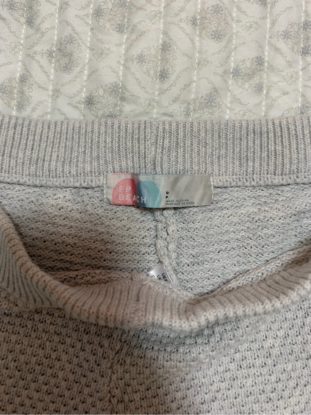 Free People Beach Knit Wide-Leg Lounge Pants in Light Gray - Size Small - Picture 5 of 5